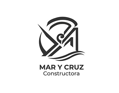 Logotipo Constructora Mar y Cruz.