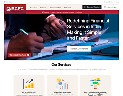 BCFC Financial Consultancy Web Redesign UI