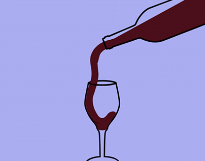 Wine pouring animation