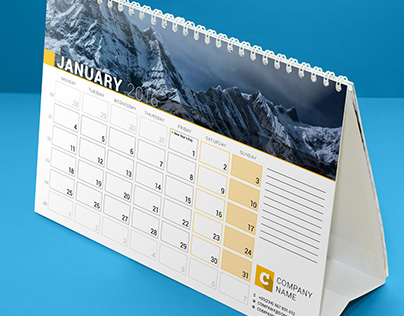 Desk Calendar 2016