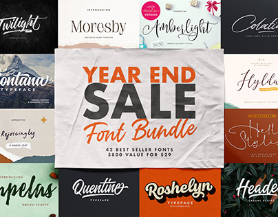 Year End Sale Font Bundle