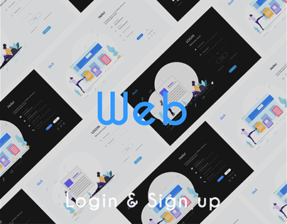 WEB Login & Sign up page design concept