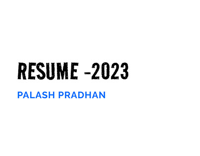 Project thumbnail - PALASH PRADHAN RESUME 2023