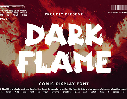 FREE FONT | DARK FLAME FONT