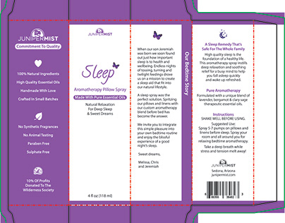 Sleep Arompatherapy Pillow spry Box Design