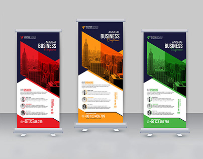 Corporate Rollup Banner, Stand Banner Design, X Banner
