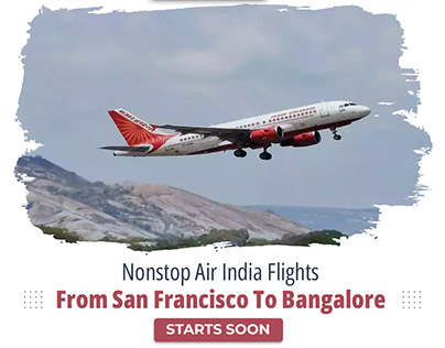 Nonstop Air India Flights from SFO to Bangalore