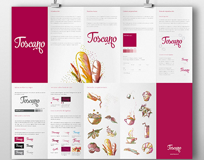 Manual de marca y diseño web para restaurante Toscano