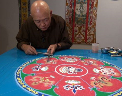 Through Sand Art, Former Tibetan Monk Spreads Message o