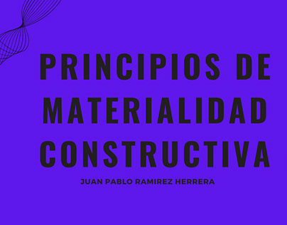 Principios de la materialidad constructiva