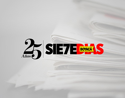 Logo y especial 25 años del periódico Boyacá Sie7e Días