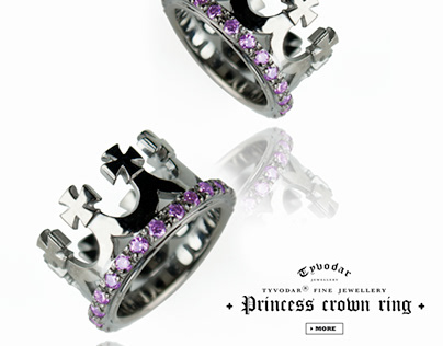 Crown Ring - Princess crown ring Tyvodar.com