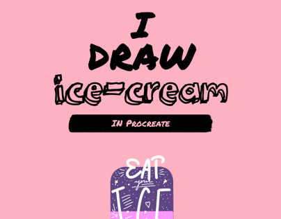 Ice cream illustration in Procreate