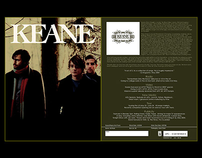 Keane - Album Art & Sellsheet