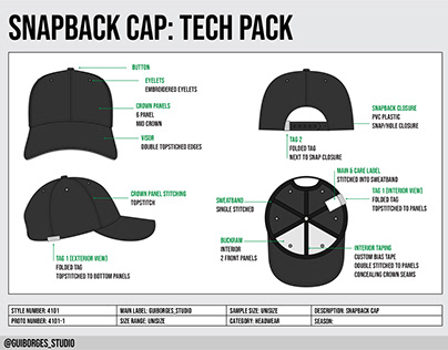 Project thumbnail - Snapback cap: Tech Pack