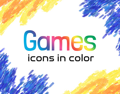 Digital games, set of icons