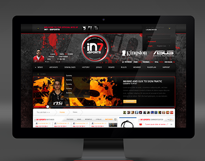 IN7 Esports Layout - Webdesign 2012