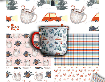 Project thumbnail - Cozy Winter Seamless Pattern Collection