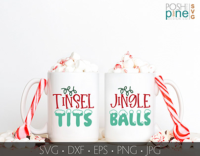 Tinsel Tits and Jingle Balls Christmas SVG Bundle