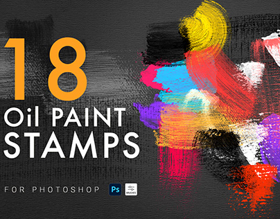 18 Oil Paint Stamps