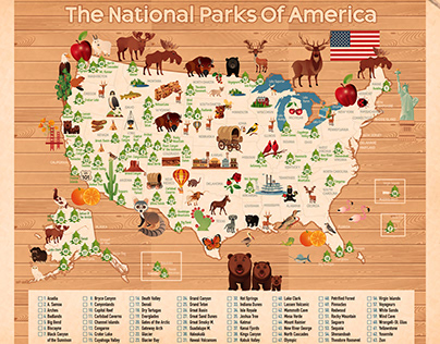 USA National Park Map