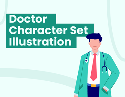 Doctor Character Set Illustration
