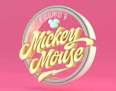 Club Mickey Mouse 3D Logo Renders