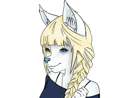 Furry wolf concept | Eyes | Lineart