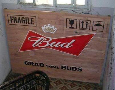 In-store installation for Bud beer