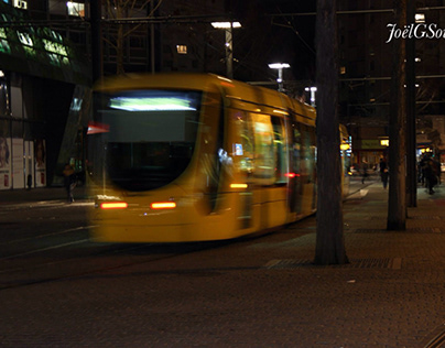 Tramway in the night