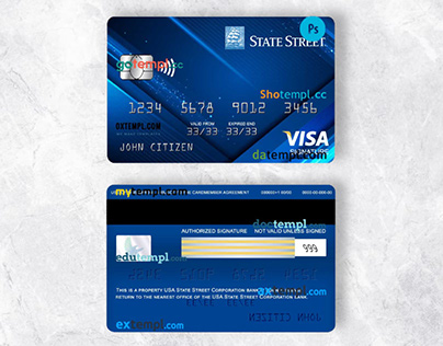 USA State Street Corporation bank signature card