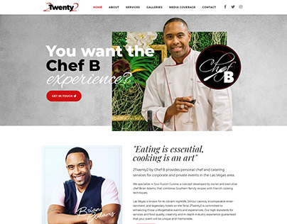 Website design for a Celebrity Chef