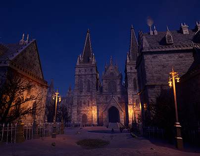 3D Concept of Hogwarts - Environment Design