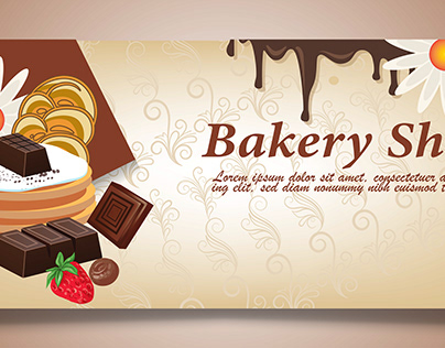 Bakery shop banner design