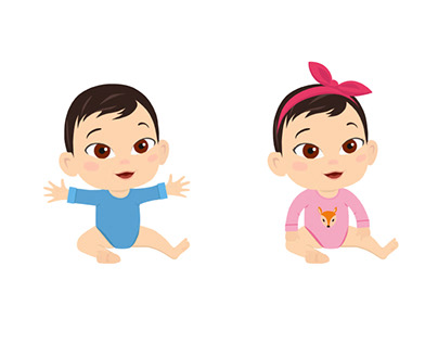Baby Character Illustrations for J&J