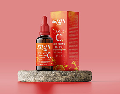 vitamin c serum label design