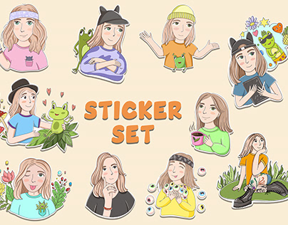 Project thumbnail - Sticker set illustrations
