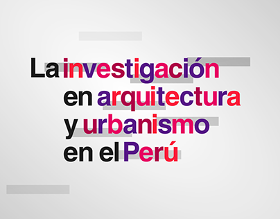 Evento // La Investigación en arquitectura y urbanismo