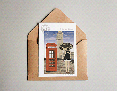 Series of postcards, London