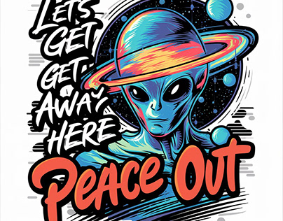 Alien Galaxy T-Shirt Design