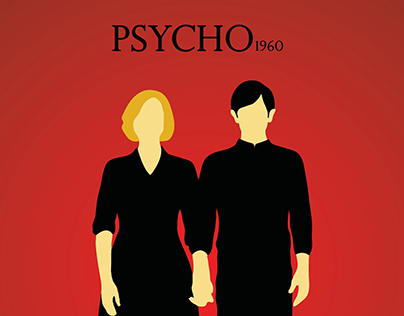 Psycho Minimalistic Film Poster