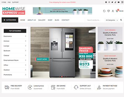 Home Wise Express Online Shop Website Design