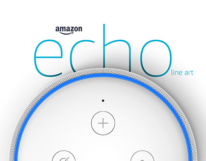Amazon Echo Line Art