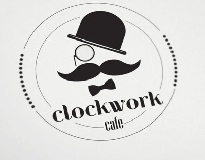 CLOCKWORK CAFE (logo, drink card and poster design)
