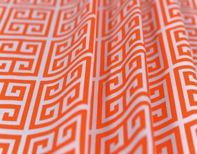 MBK Quad Key Sherbet Orange Cotton Home Fabrics