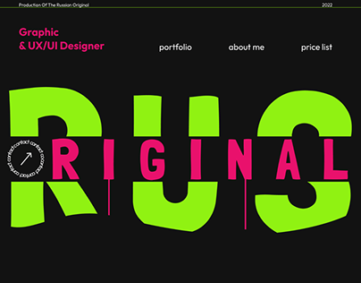 Promo website for the designer.