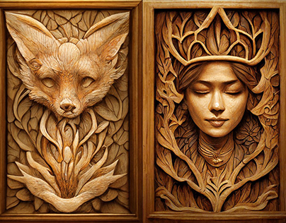 Generative Art " Wood Carving "