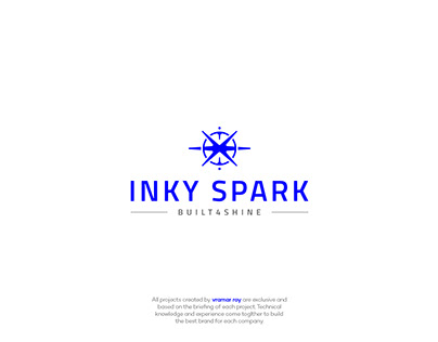 Inky Spark logo branding design modern logo