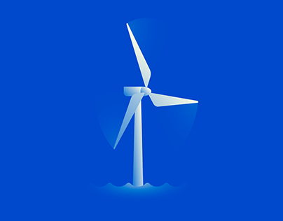 Big set (100+) climate icons — Wind turbine