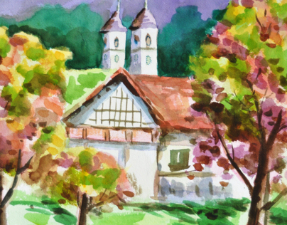watercolor : House